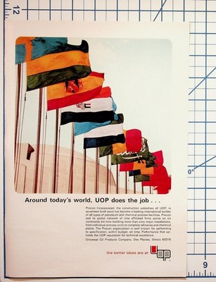UOP Procon Global Petroleum Chemical Industries Vintage Full Page Ad
