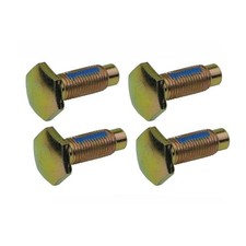 Seat Belt Floor Mounting Bolts Fine Thread Gold Zinc 1964-66 Chevelle Lemans 4pc Seat Belt Floor Mounting Bolts Fine Thread Gold Zinc 1964-66 Chevelle Lemans 4pc