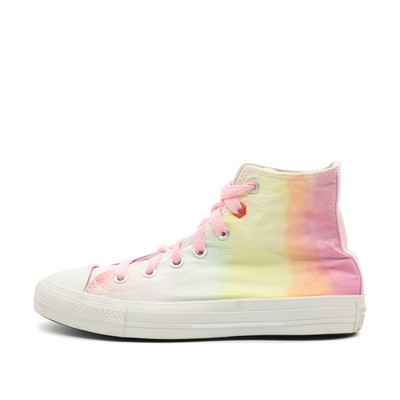Converse Damen Tie Dye Rainbow Sneaker Mehrfarbig Textil Star High-Top EU 37,5