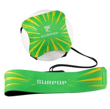 Surpop Soccer/Volleyball/Rugby Trainer, Football Kick Throw Solo green 