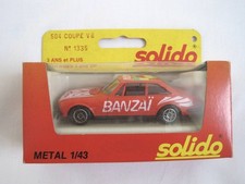 solido NO1335 PEUGEOT Peugeot 504 Coupe V6 1/43 BANZAI Made in France Minicar