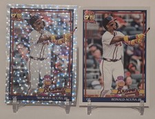 2026 Topps Series 1 - Ronald Acuna Jr. #T91-84 Crackle Foilboard 1991 & Base (2)