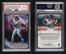 2019 Chronicles Phoenix Ruby Wave Prizm Vladimir Guerrero Jr PSA 8 Rookie RC