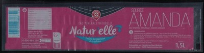 Frankreich Etikett Water Label natürliches Mineralwasser Quelle Amanda 1,5 L RP557