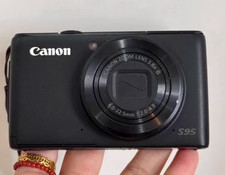 Canon Powershot S95 Digital Camera Black With Battery & Charger Tested English