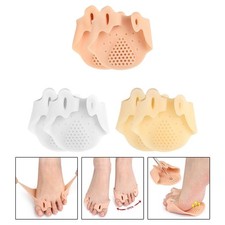 2 Pieces Toes Correctors Toe Separators Foot 3 Holes Soft Gel Breathable Toe