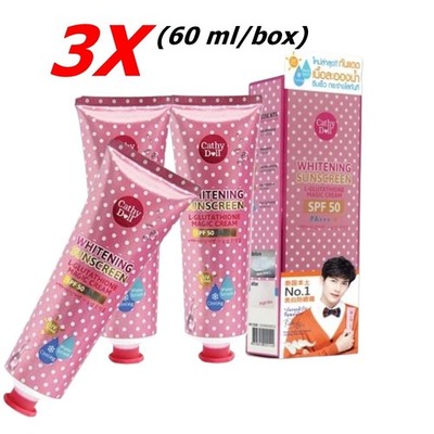 3X Cathy Doll L-Glutathione Magic Cream SPF50 PA+++ Body Sunscreen Lotion Cream