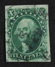CKStamps: US Stamps Collection Scott#14 10c Washington Used Thin CV$140
