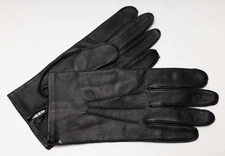 NEW Mens CABRETTA by Daniel Hays Black Leather Winter Dress Gloves Size 9.5