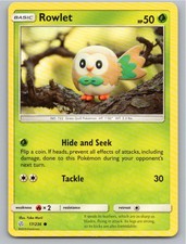 2019 POKEMON ROWLET COSMIC ECLIPSE 17/236 C NM A63982 FREE S&H on eBay