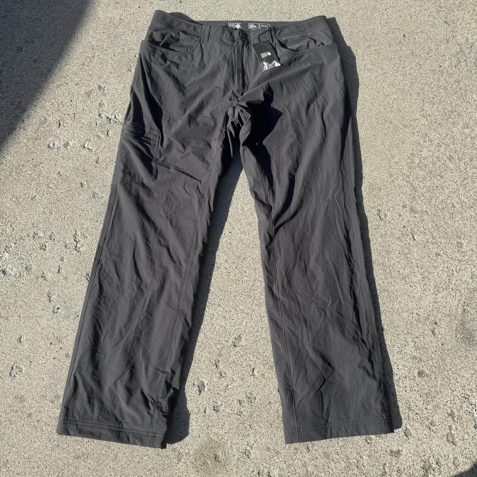 MOUNTAIN HARDWEAR Yumalino Hiking Pants Men's 40x34 Gray Fleece Lined UPF 50