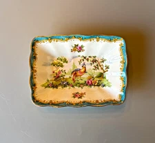 Royal Albert Chelsea Bird Sweet Meat Dish 5"x3.5" Candy Trinket Soap Bone China