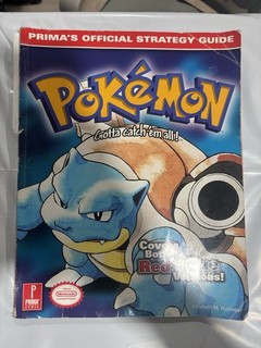 Guida Strategica Ufficiale Prima's 1999 POKEMON ROSSO E BLU Blastoise Cover Game Boy
