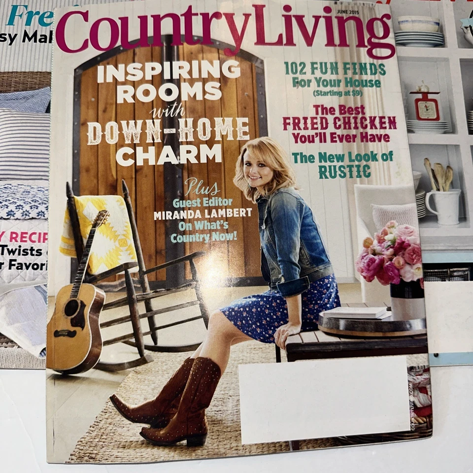 Country Living Magazines Lot Of 5 2014 2015 Miranda Lambert Makeover Ideas - Image 2 of 4