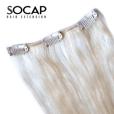 SOCAP Hair Extension - Clip in Tresse - 50 cm Haarlänge