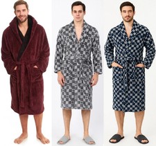 Mens EX STORE Dressing Gown Snuggly Luxury Thermal Fluffy Soft Cozy Robes xmas