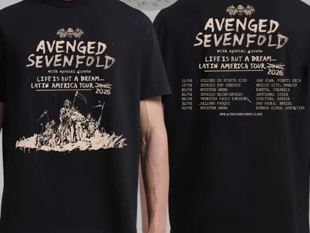 Avenged Sevenfold Life Is But A Dream Latin America Tour 2026 T