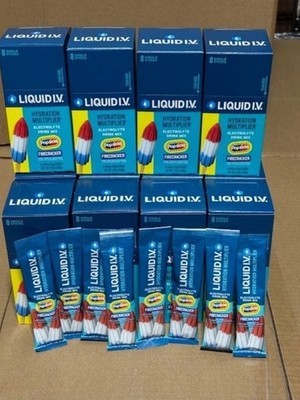 Liquid IV Firecracker Popsicle Hydration Multiplier  Drink Mix 12ct 8pks