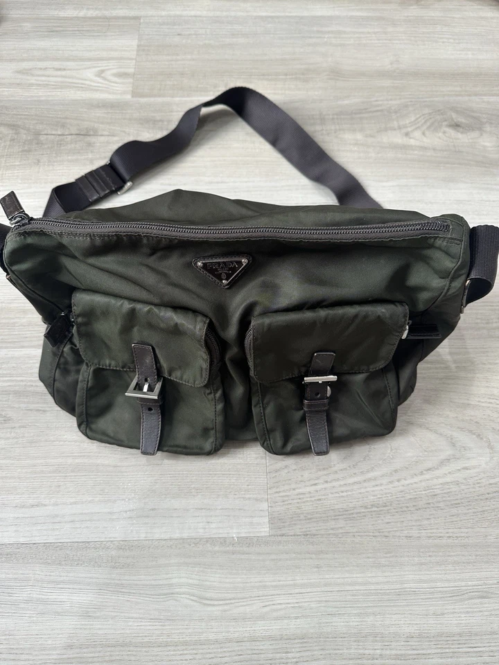 Bolso Bandolera PRADA Tessuto Nylon Bolso de Hombro Nylon Cuero Foto 2 de 4