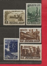 URSS 1946, NOUVEAU PLAN QUINQUENNAL - série complète **