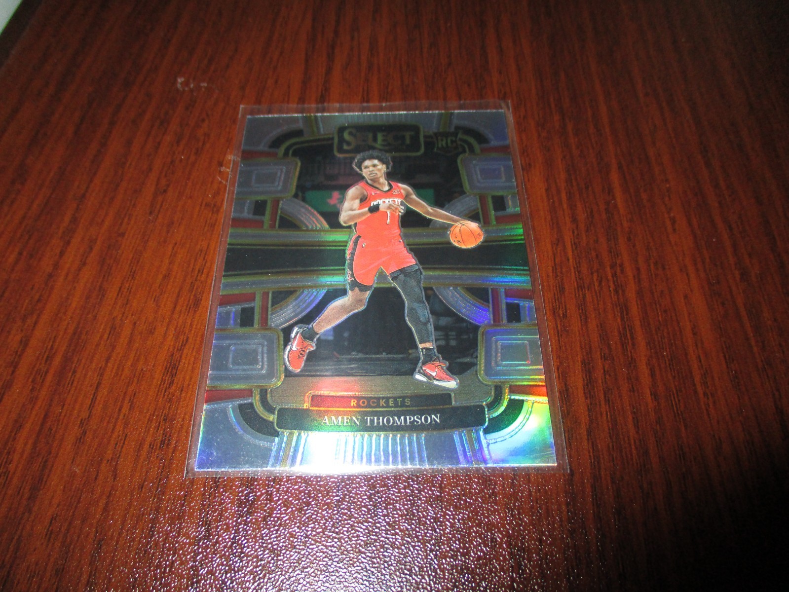 Amen Thompson 2023-24 Panini Select Concourse Silver Prizm RC #96