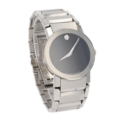Movado Museum 35mm Black Dial Quartz Stainless Steel Men's
