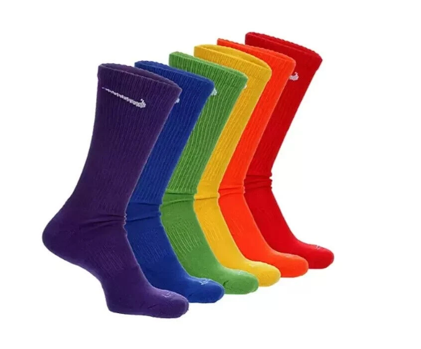 Nike Everyday Plus Cushioned Crew Training Socks 6-PACK Multi Color SX6897-903