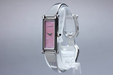 [Quasi come nuovo] Orologio da donna al quarzo GUCCI 1500L argento 12 mm quad...