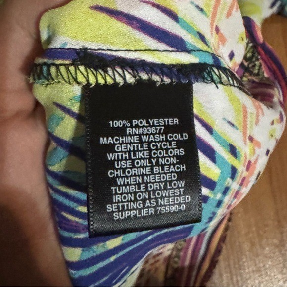 BOLD Elements Multicolor Palm Print Cold Shoulder… - image 5