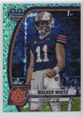 2024 Bowman U Chrome Aqua Mini-Diamond Refractor 204/275 Walker White #85 3hd