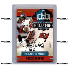 2023 Panini Hall of Fame - #RB Ronde Barber On Card Auto 9/75