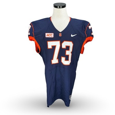 Nike Syracuse Orange Football Game Jersey Player Issue #73 Blue Men's 50 Large