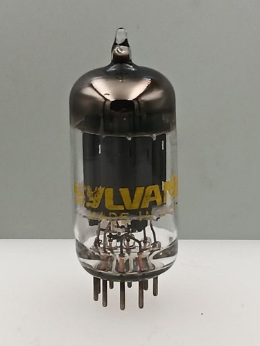 Sylvania 7025 12AX7A NOS NIB Long Grey Copper Grid Halo Get Serious Tubes D521 - Picture 2 of 4