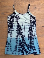 HardTail Tie Dye Tank Top Built-In Bra Cotton Lycra Size Small USA Made