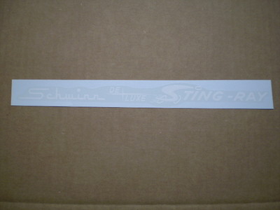 Schwinn Approved Deluxe Stingray Bicycle White Chainguard Decal