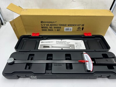 Powerbuilt 1/2 Inch Drive Needle Type Torque Wrench 944050 Alloy