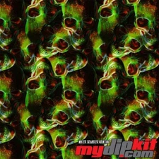 Hydrographics Film Hydro Dipping Water Transfer Print Film LL-102 Toxic Skulls