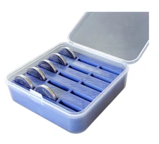 CR2450 Button Battery Case Holder Organizer W/ Storage Box HOLDS 18 BATTERIES