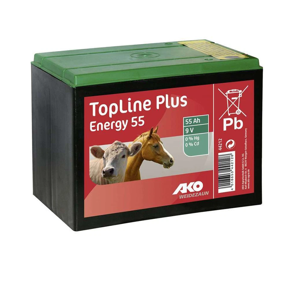 Batteria per recinto elettrico 55 ah ako 9v pila a secco recinzione cavalli cani