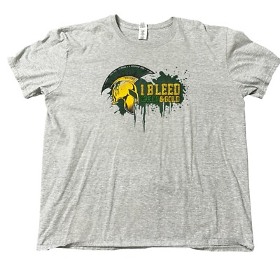 I Bleed Green And Gold Tshirt 2X Gray Short Sleeve
