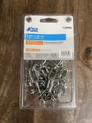 1 Blue Hawk 5/32-in X 10-ft Welded Polished Stainless Steel Straight ...
