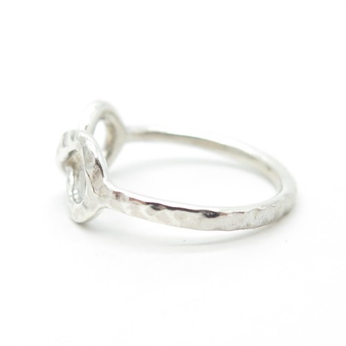 925 Sterling Silver Vintage Hammered Finish Infinity Ring Size 6.75 - 第 6/8 張圖片