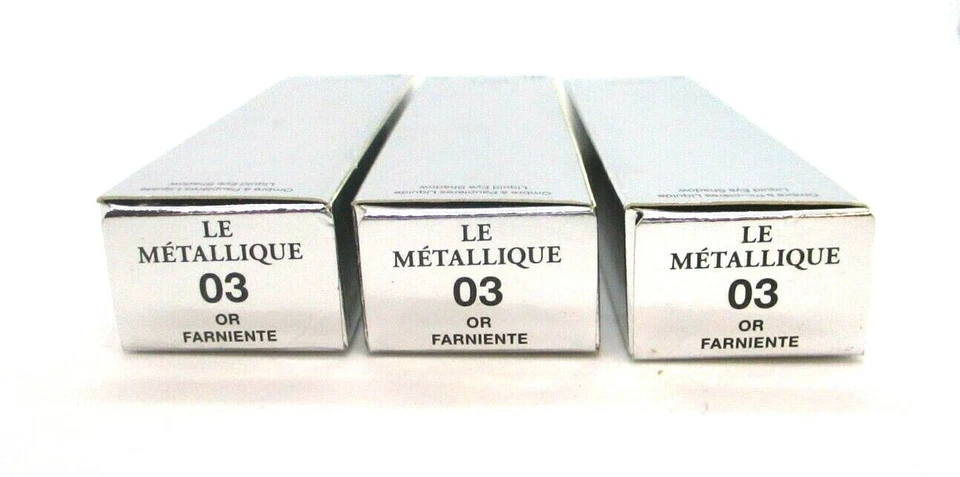 Lot/3 Lancome Le Metallique Liquid Eye Shadow ~ 03 Or Farniente ~ 0.21 oz  x 3 - Image 2 of 2