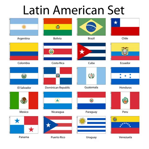 Set of 20 Latin American Country Flags Set of Latin America Flags 3x5ft Flags - Image 2 of 2