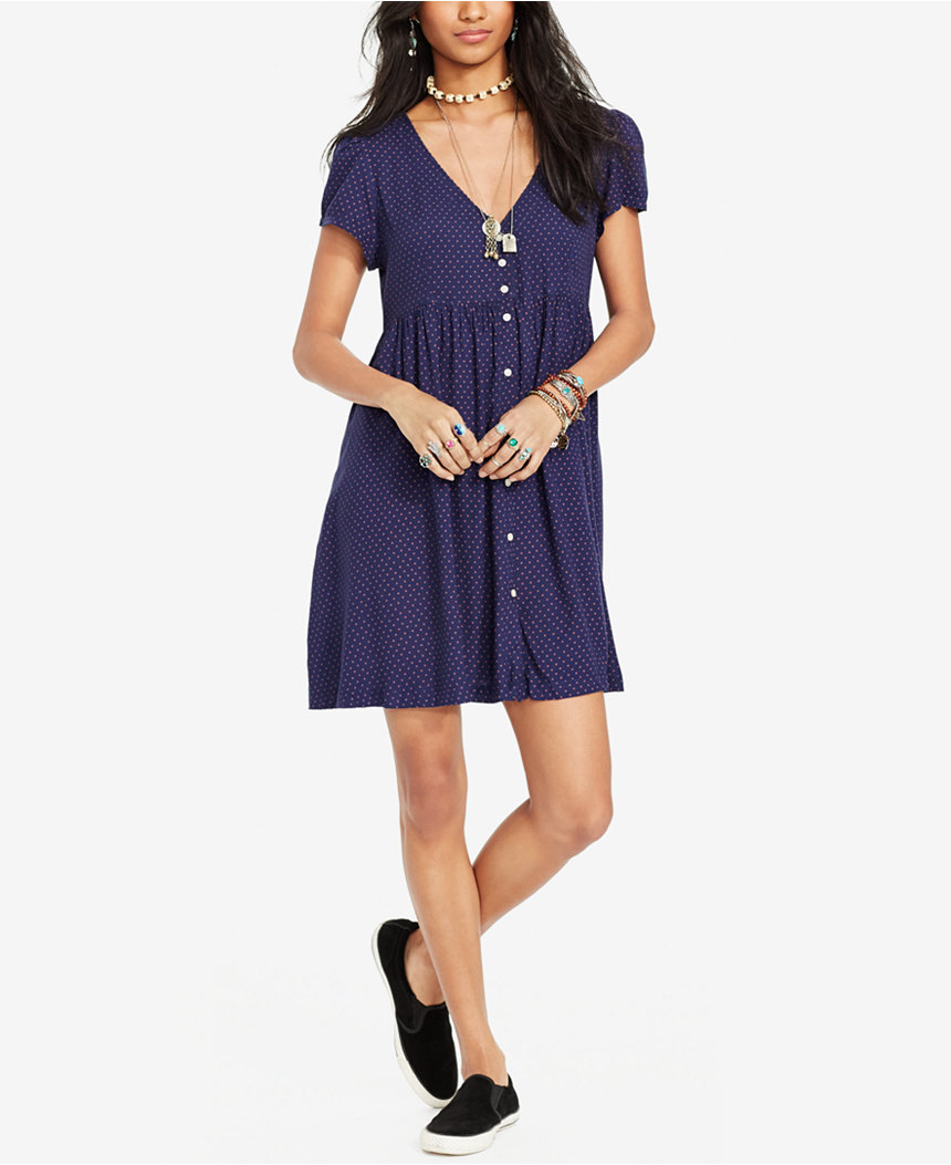 ralph lauren denim & supply floral button babydoll dress Denim and supply by Ralph Lauren button down