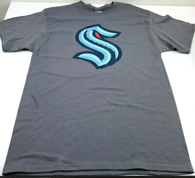 Seattle Kraken T-Shirt Mens Medium Gray NHL Hockey Wright & Ditson Short Sleeve