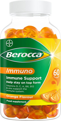 Immuno Gummy Berocca Orangengeschmack/Kirschgeschmack, 10 essentielle Vitamine