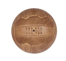 FNine palline sportive antiche in pelle, palline vintage fatte a mano