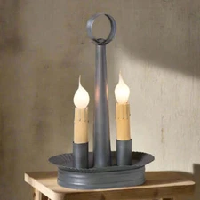 Primitive/Colonial Oval Double Accent Light in Antique Tin Country