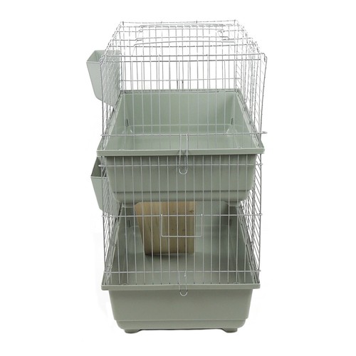 RABBIT LARGE INDOOR CAGE HUTCH RUN DOUBLE DECKER GUINEA PIG 100cm eBay